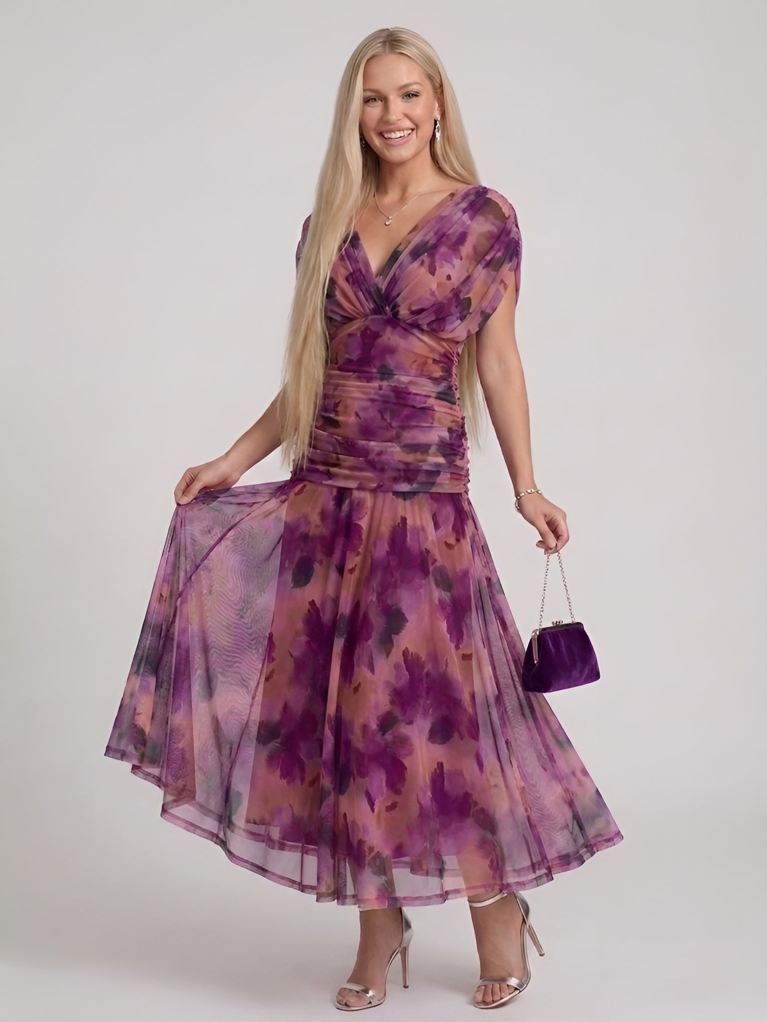 Violet rosé marbré / S